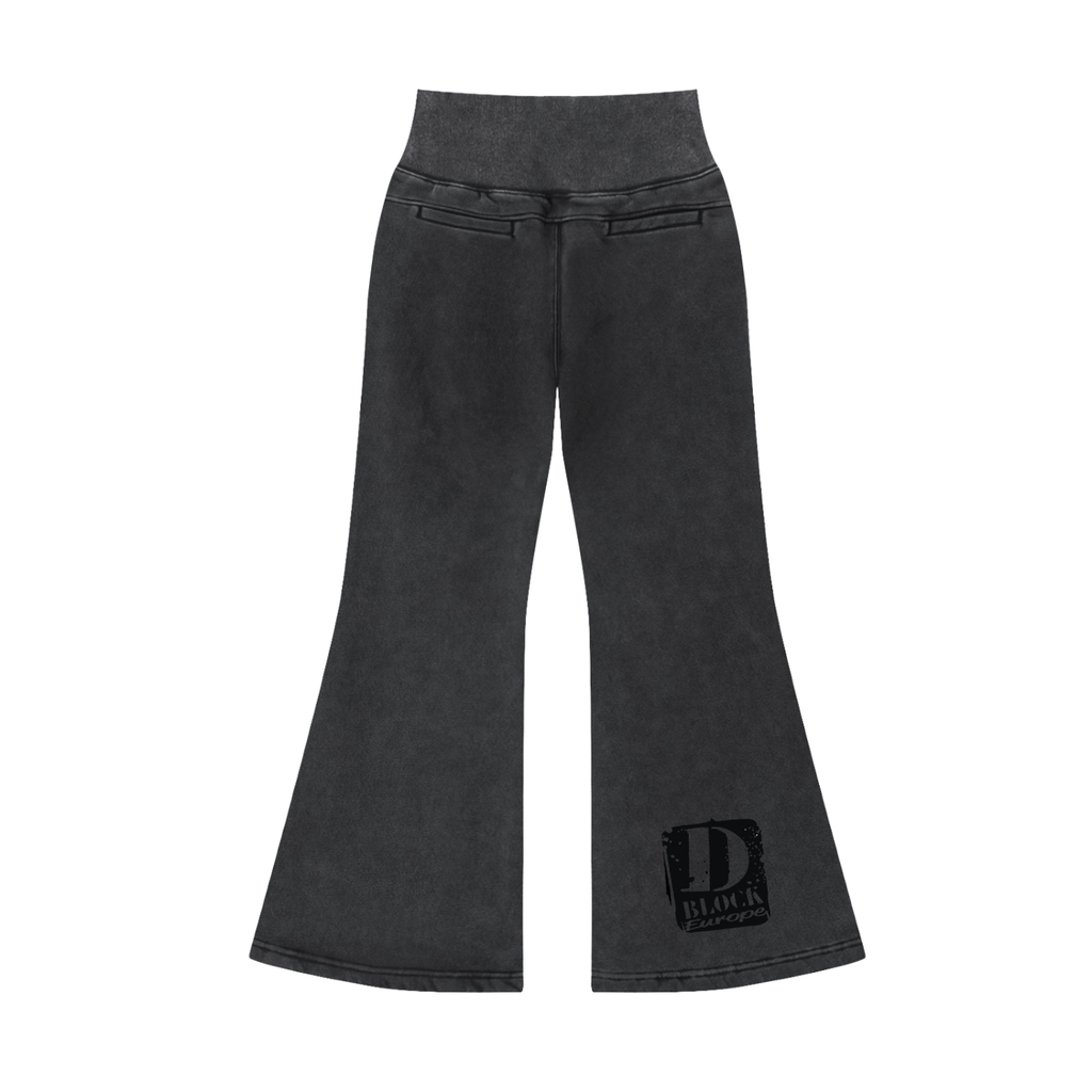 Vintage Washed Flared Fleece Pants