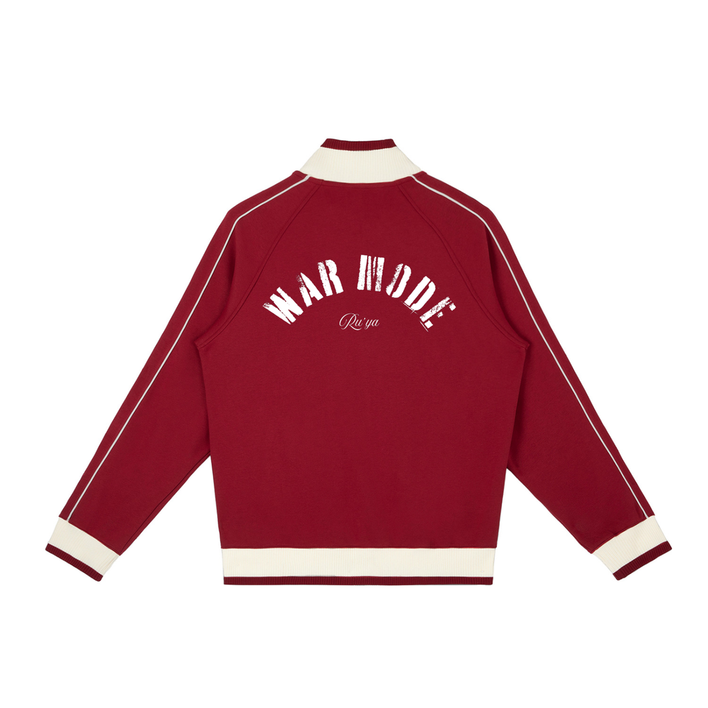 Color Block Raglan Sleeve Zip Track Jacket