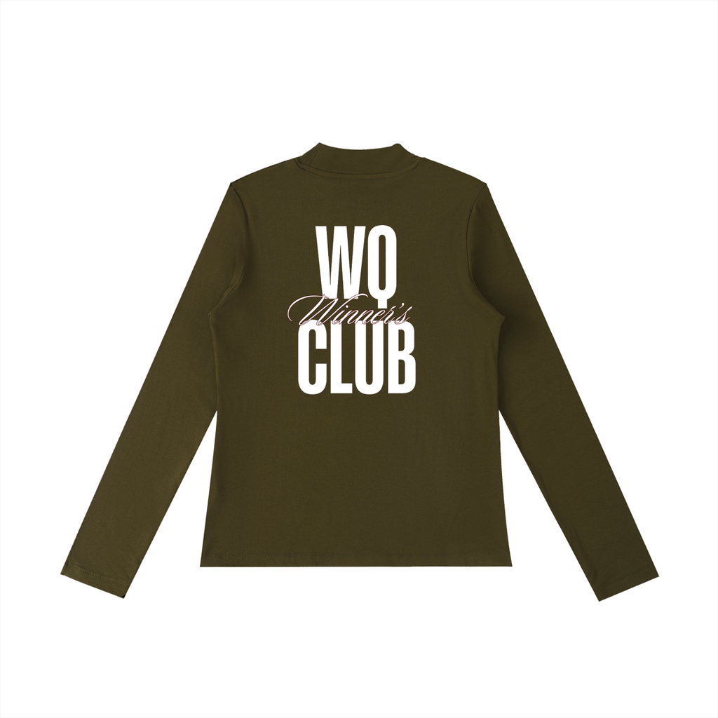 Women’s Skinny-Fit Long Sleeve Turtleneck Crop Top – Stretch Casual Essential