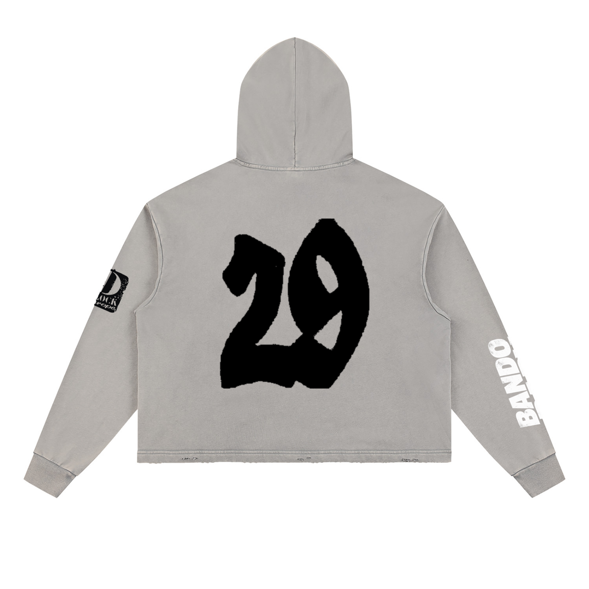 Vintage Washed Frayed-Hem Hoodie