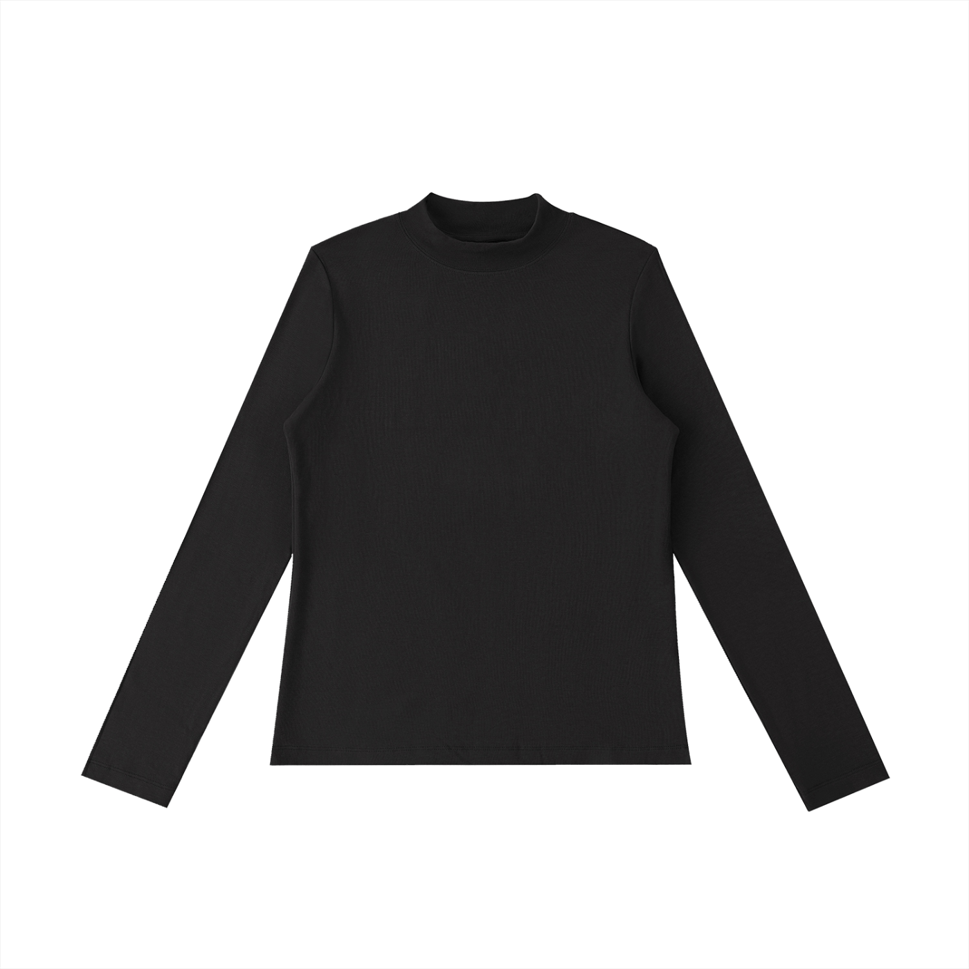 Women’s Skinny-Fit Long Sleeve Turtleneck Crop Top – Stretch Casual Essential