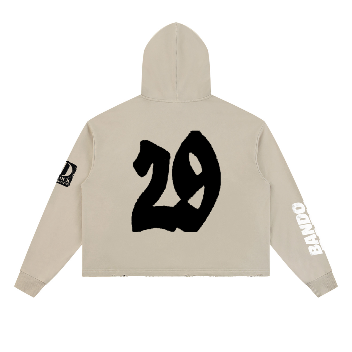 Vintage Washed Frayed-Hem Hoodie