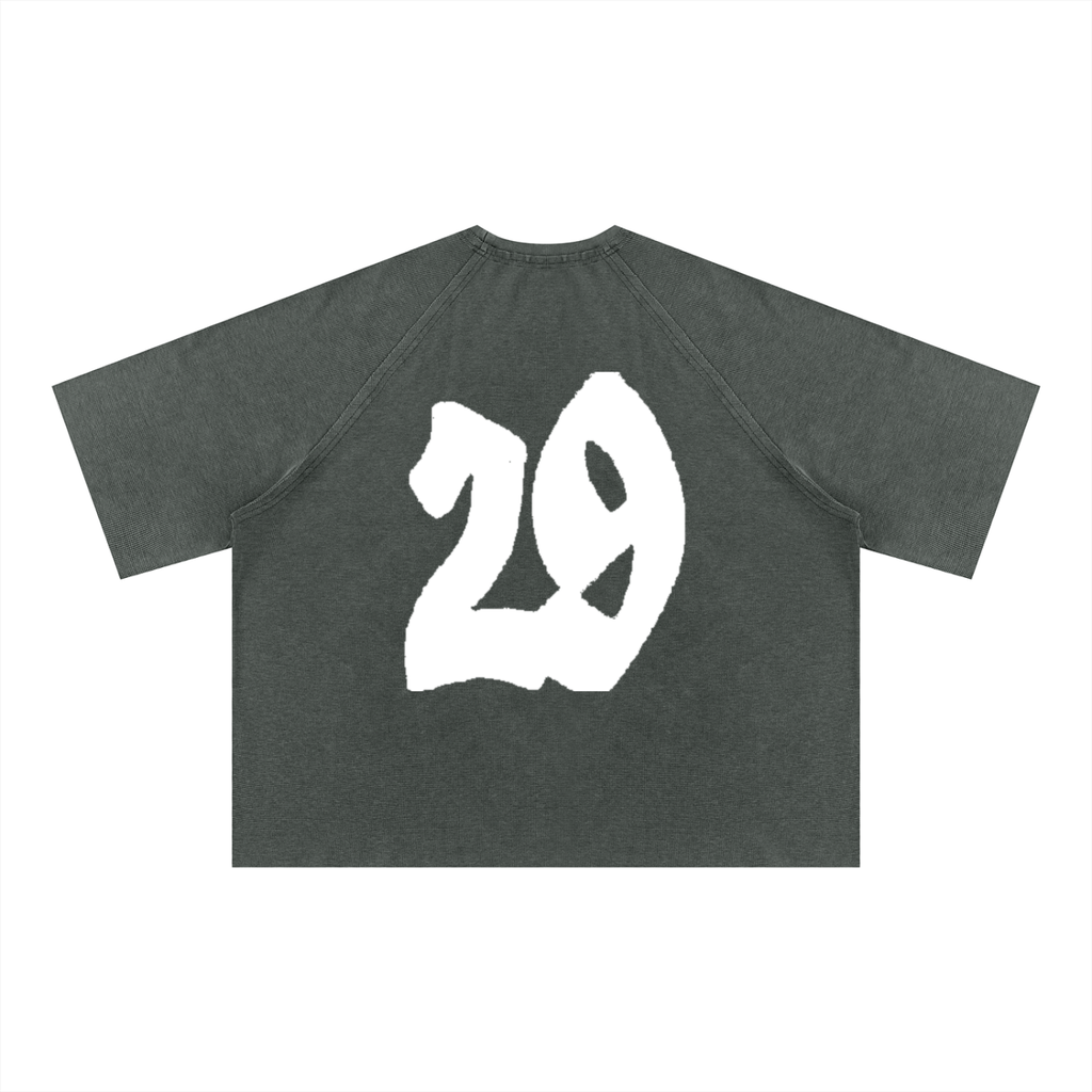 Unisex Mineral Wash Boxy Waffle T-Shirt