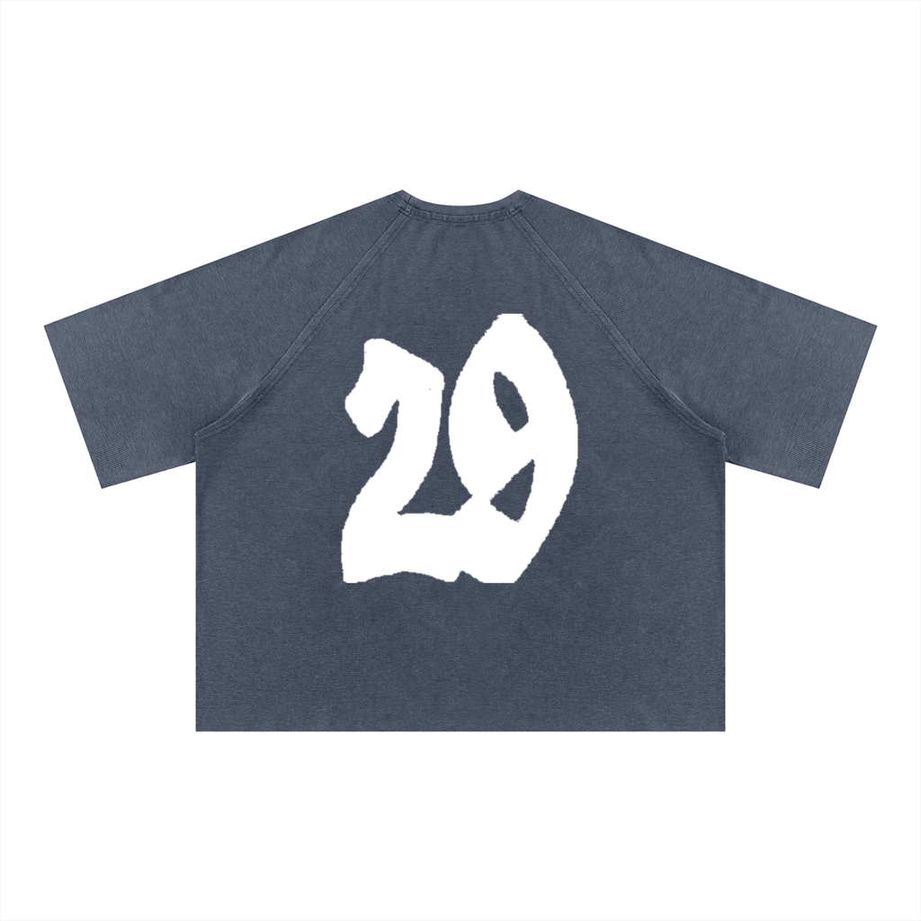 Unisex Mineral Wash Boxy Waffle T-Shirt