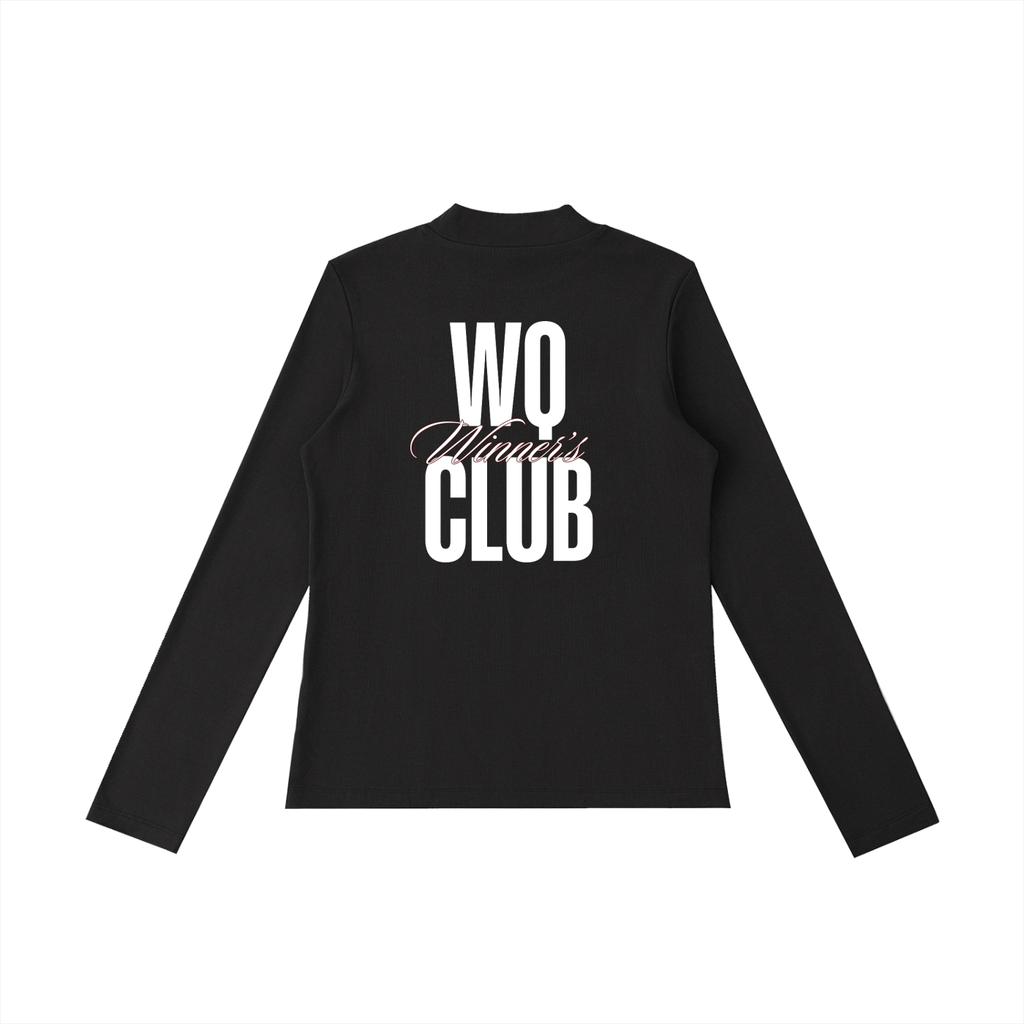 Women’s Skinny-Fit Long Sleeve Turtleneck Crop Top – Stretch Casual Essential