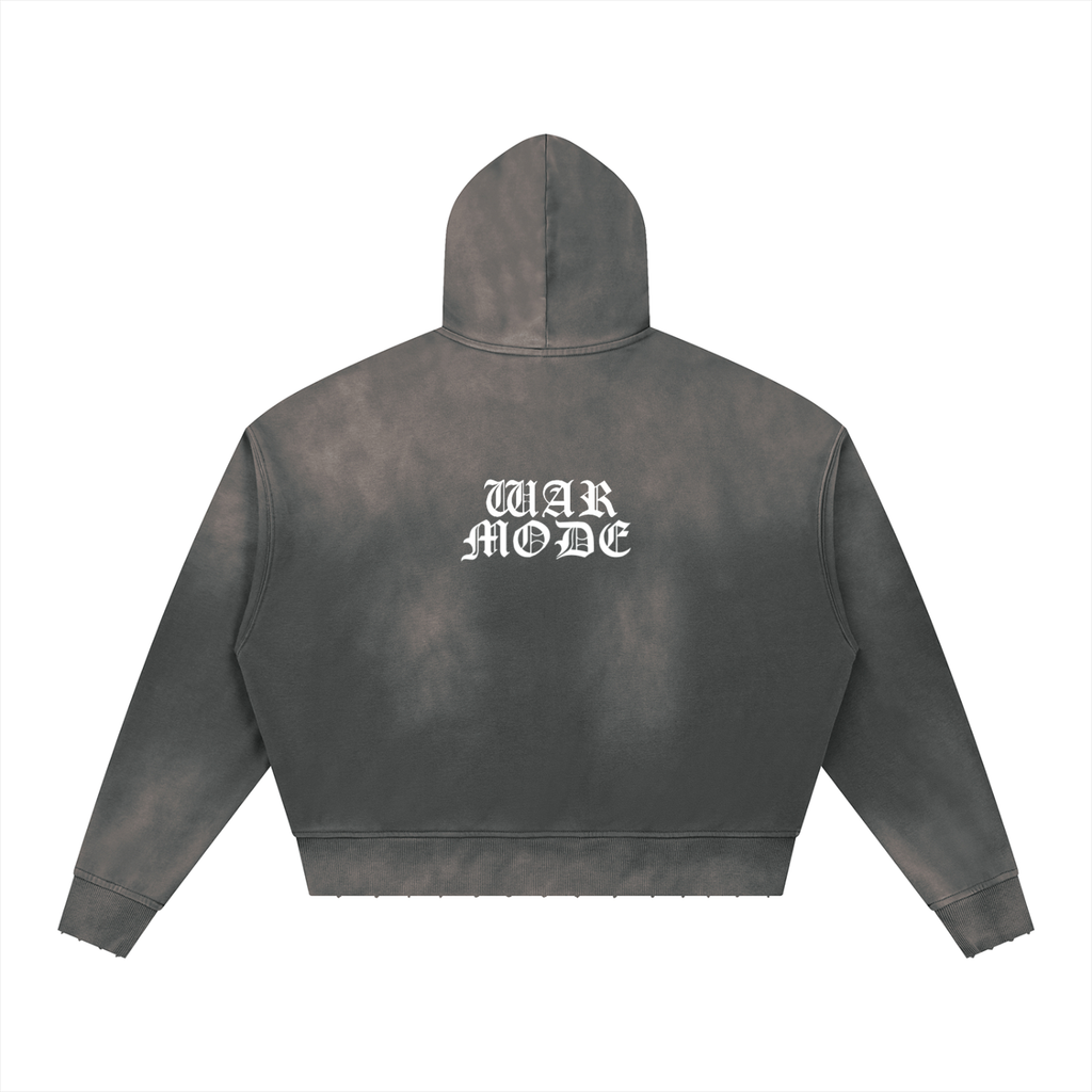 Unisex Sunfade Distressed Boxy Hoodie