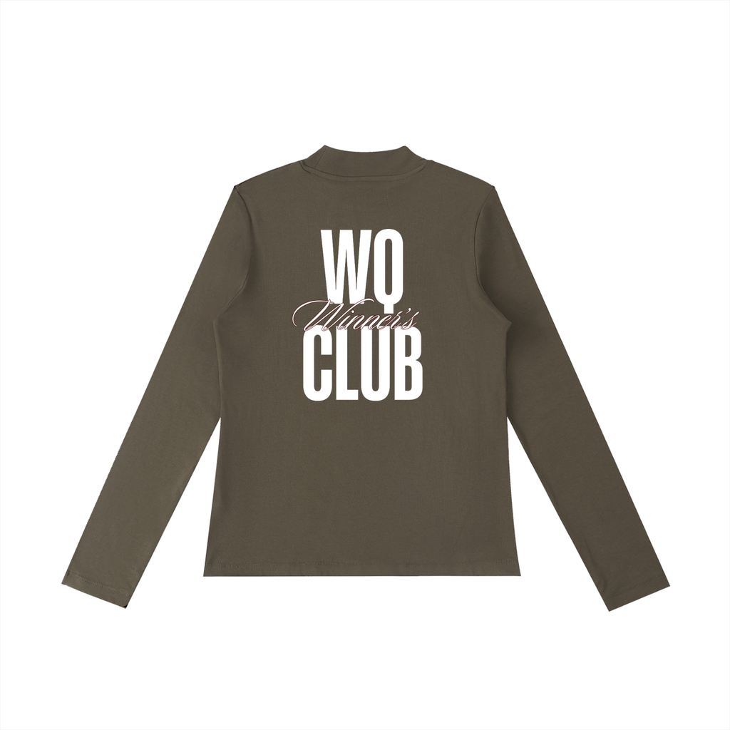 Women’s Skinny-Fit Long Sleeve Turtleneck Crop Top – Stretch Casual Essential