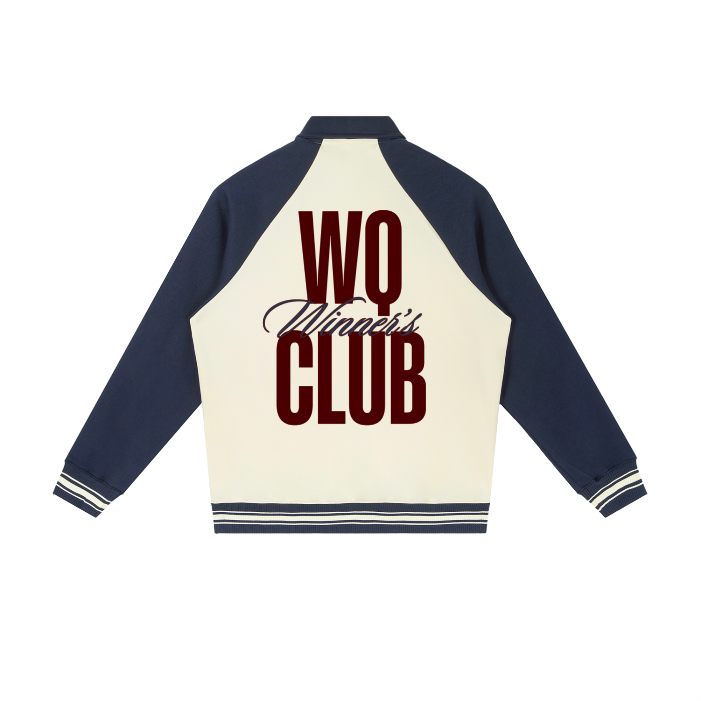 Contrast Raglan Sleeve Baseball Jacket – Unisex Cotton Blend Varsity Jacket