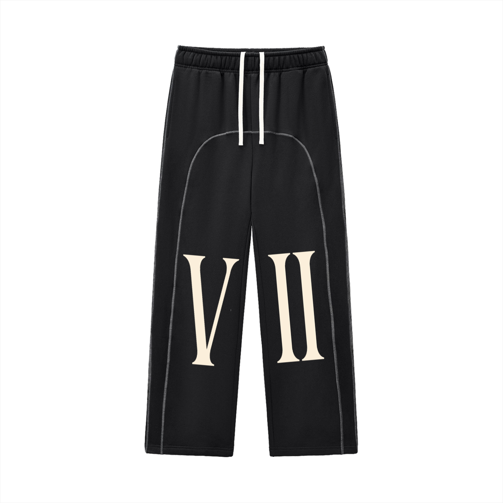 Contrast-Stitched Fleece Sweatpants