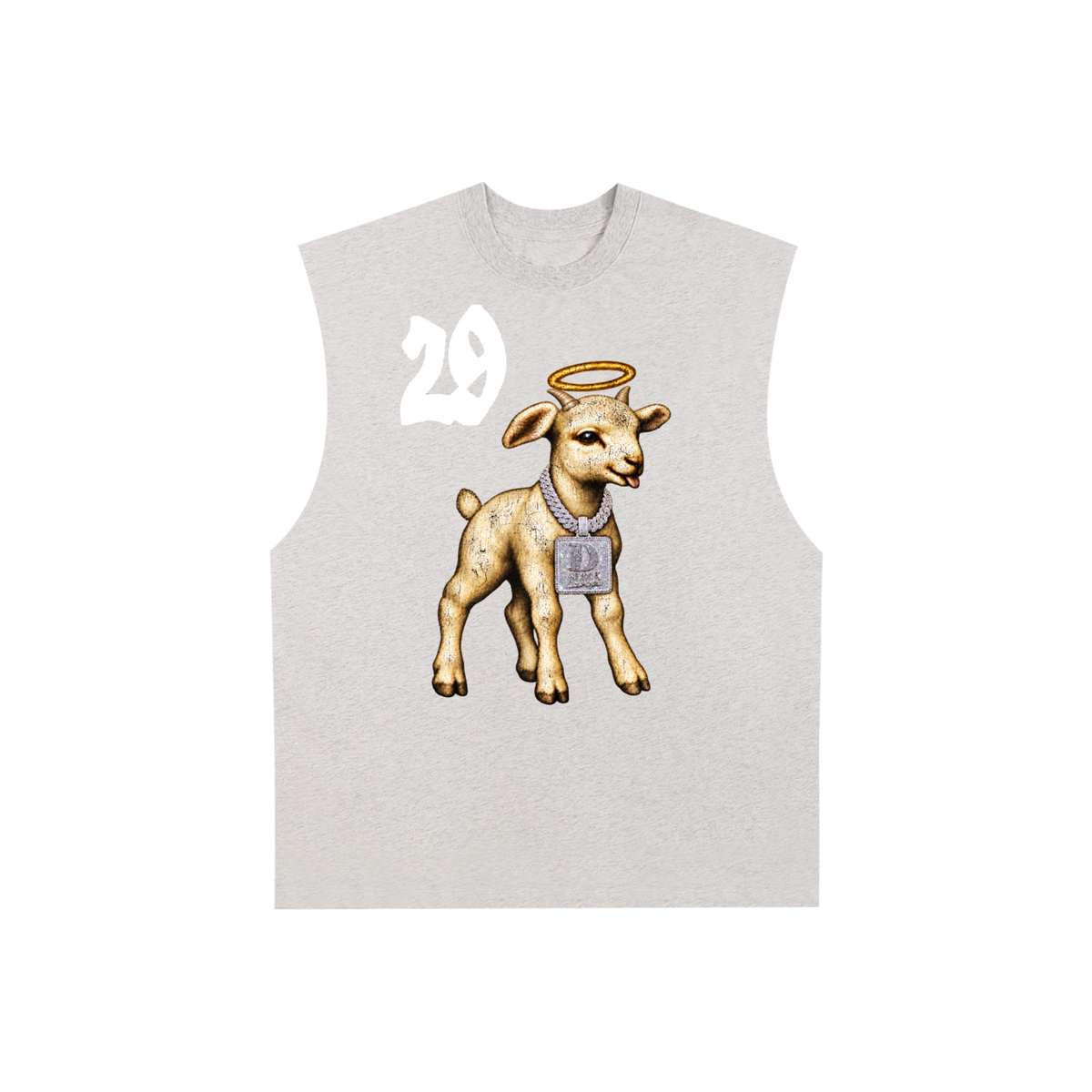 Raw Edge Cotton Tank Top