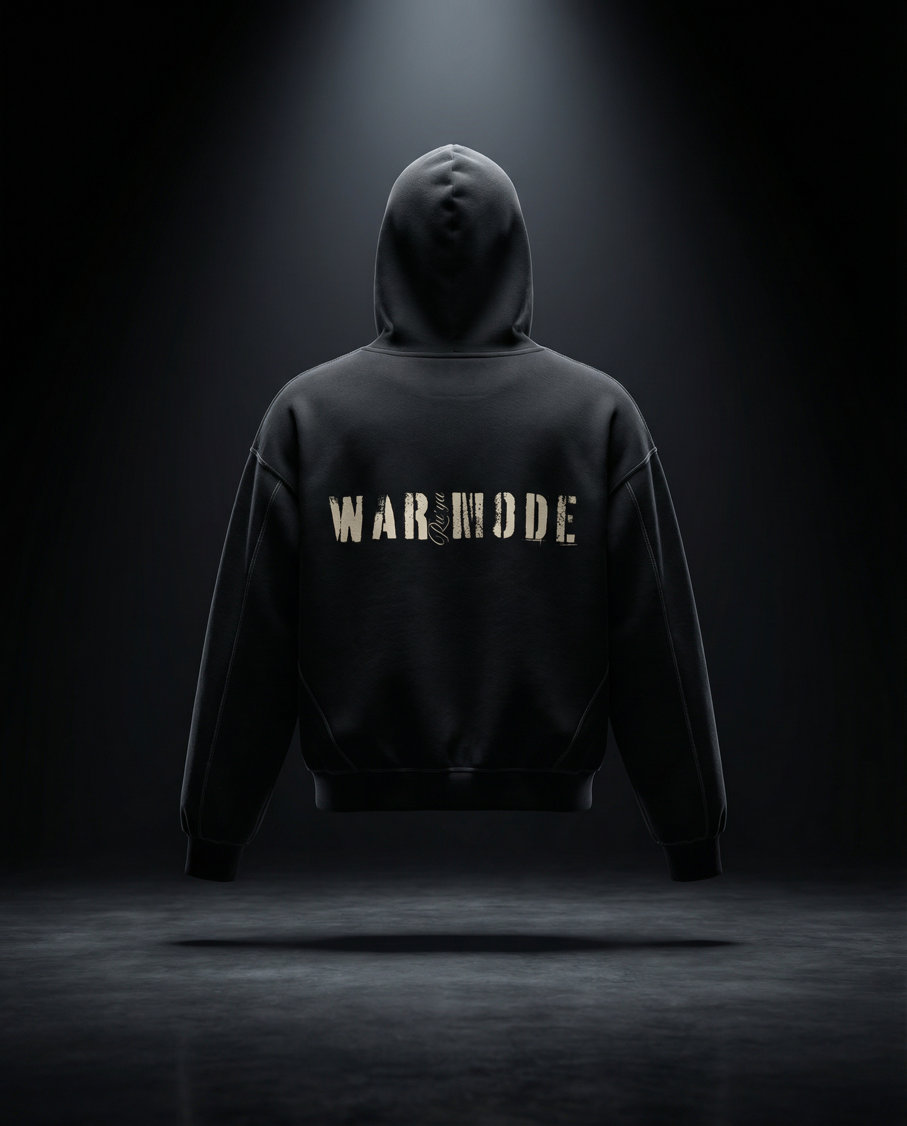 Contrast-Stitched Boxy Fleece Hoodie