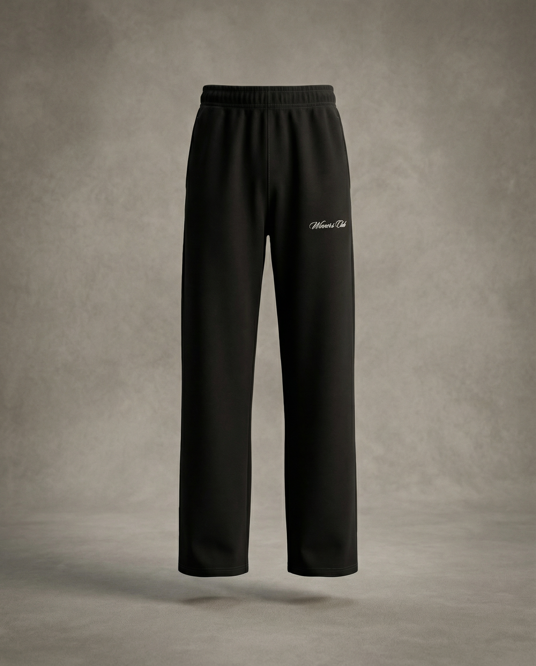 Solid Color Straight-Leg Sweatpants – Unisex Cotton Blend Casual Joggers