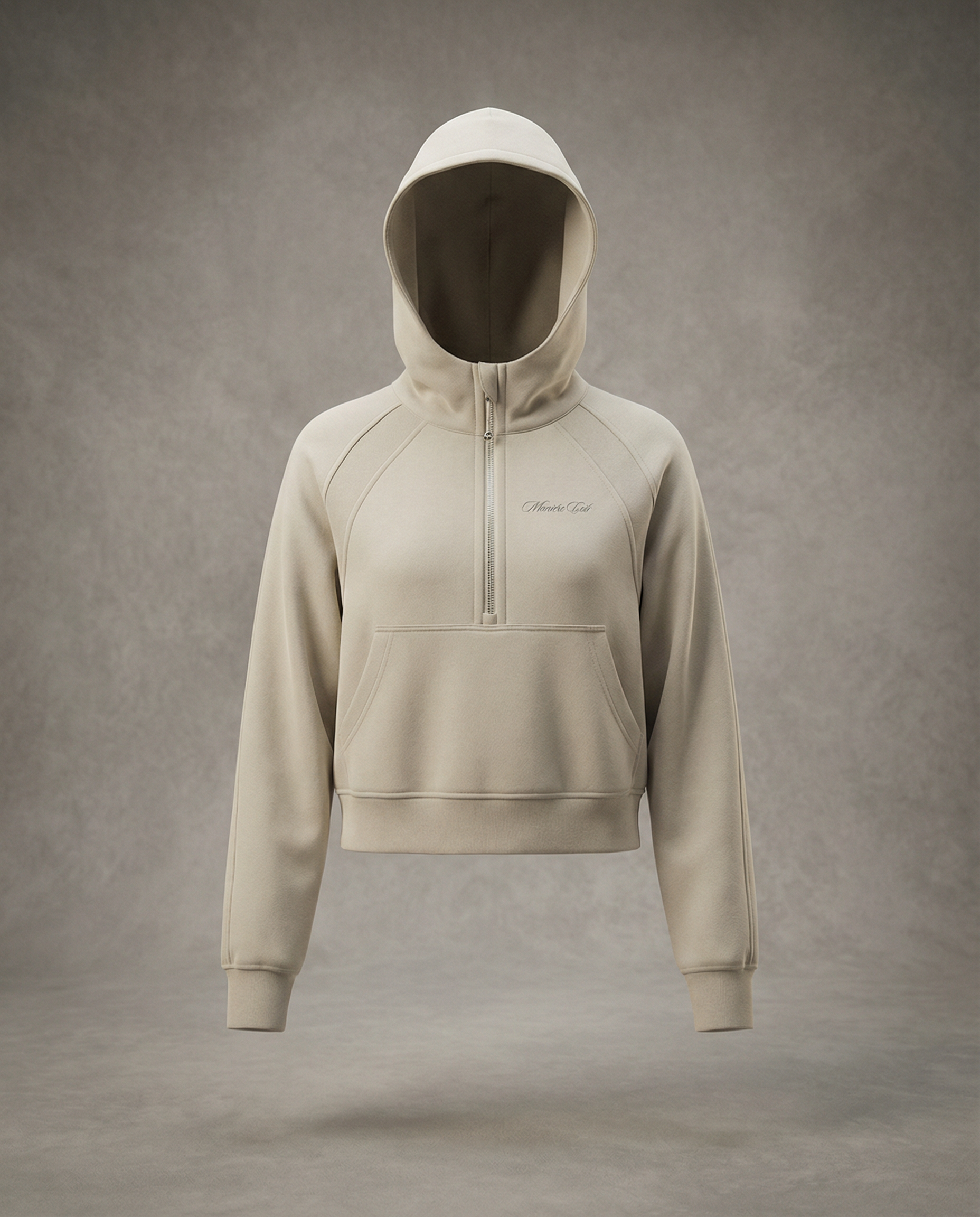 Woman's Cropped Half-Zip Hoodie- Winners Club