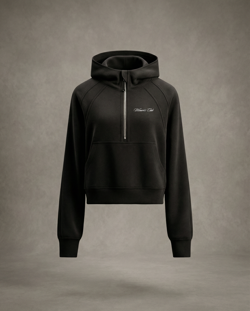 Woman's Cropped Half-Zip Hoodie- Winners Club