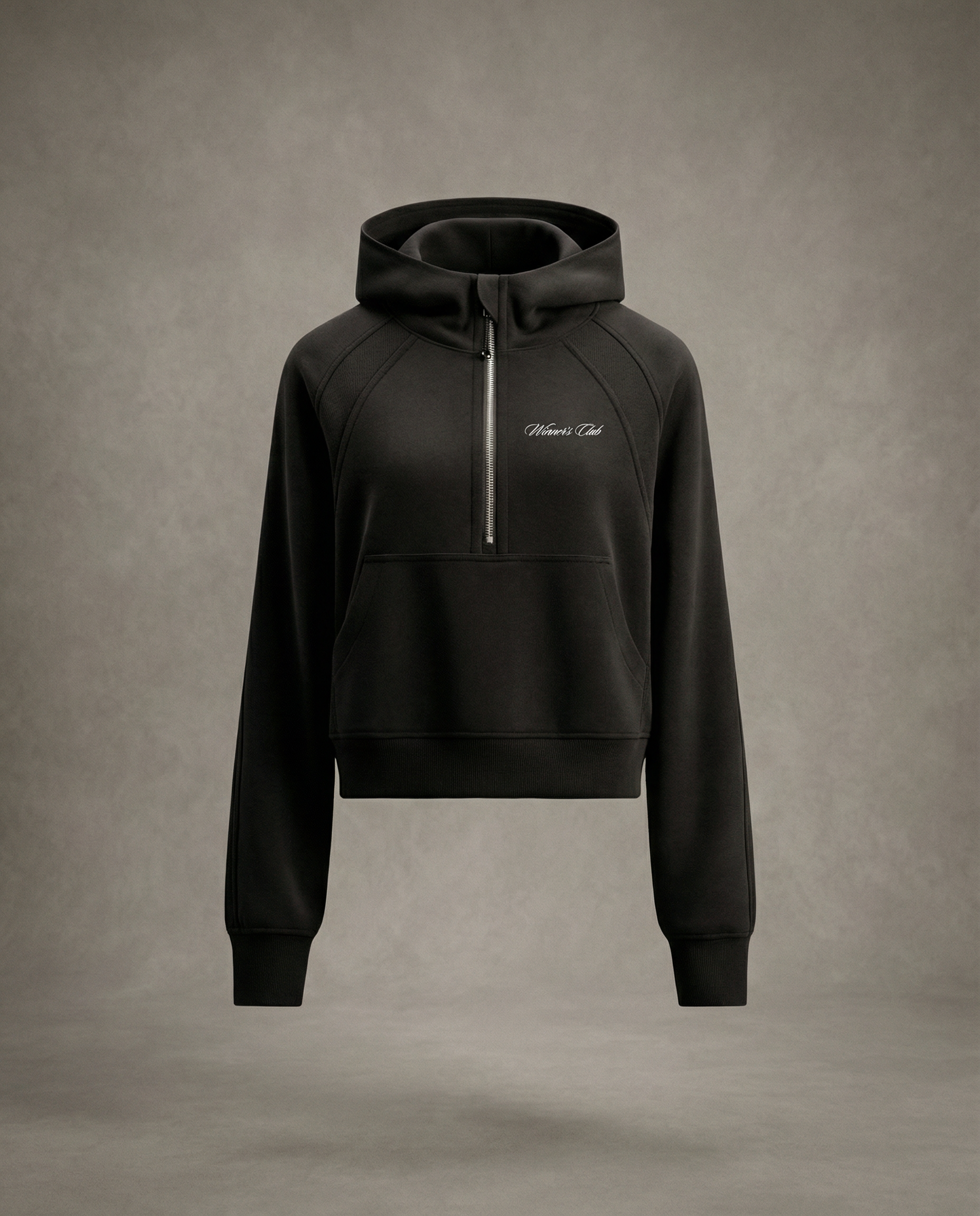 Woman's Cropped Half-Zip Hoodie- Winners Club