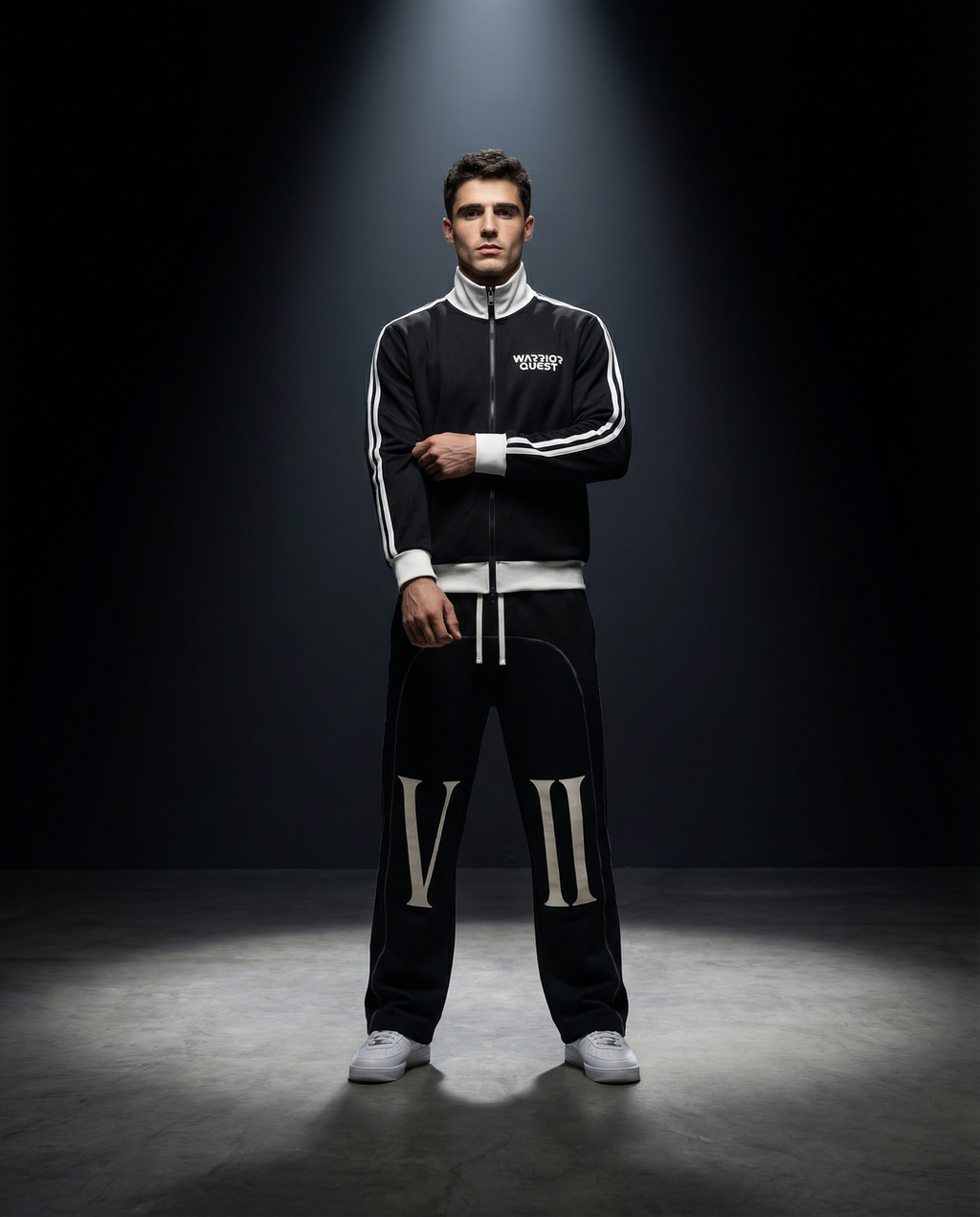 Contrast Side Stripe Fleece Track Jacket