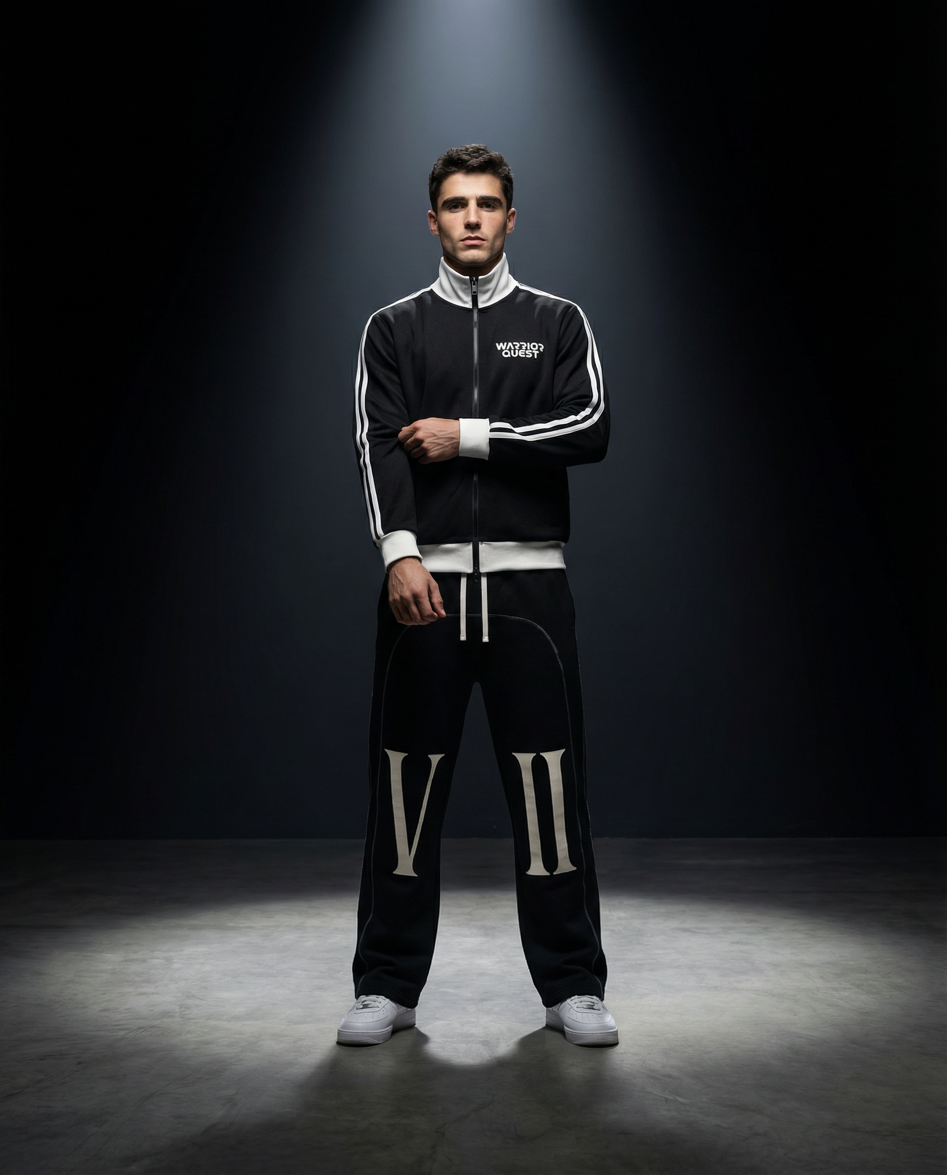 Contrast Side Stripe Fleece Track Jacket