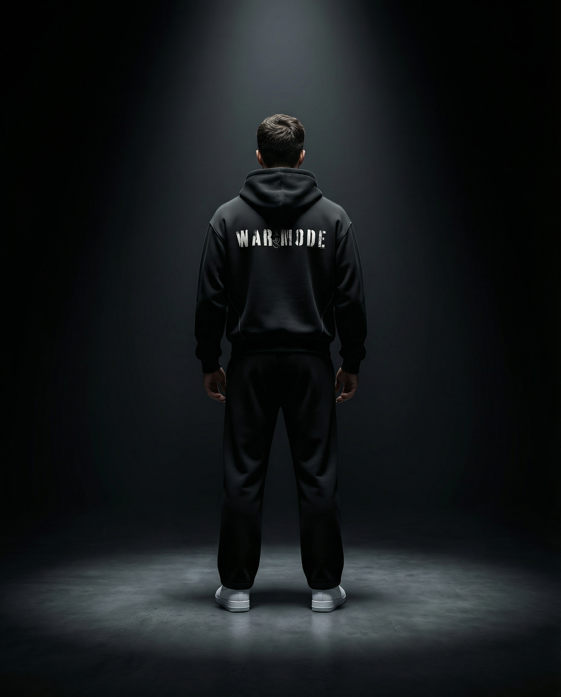Contrast-Stitched Boxy Fleece Hoodie