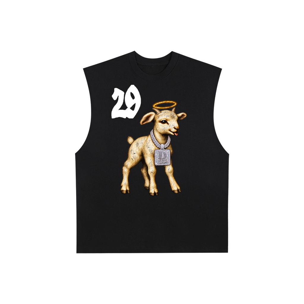 Raw Edge Cotton Tank Top