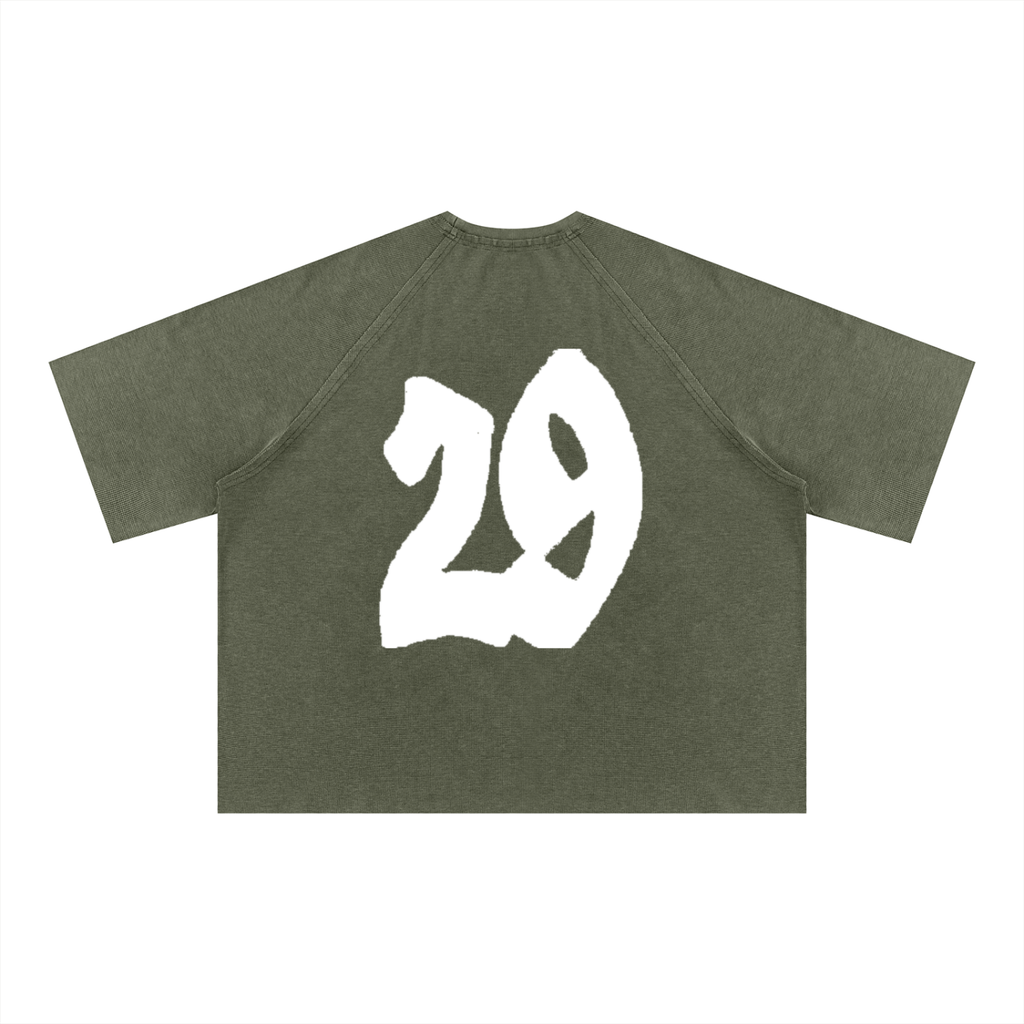 Unisex Mineral Wash Boxy Waffle T-Shirt