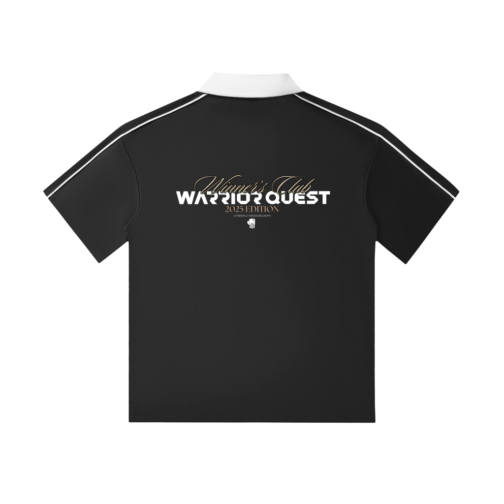 Contrast Collar Short-Sleeve Polo Shirt