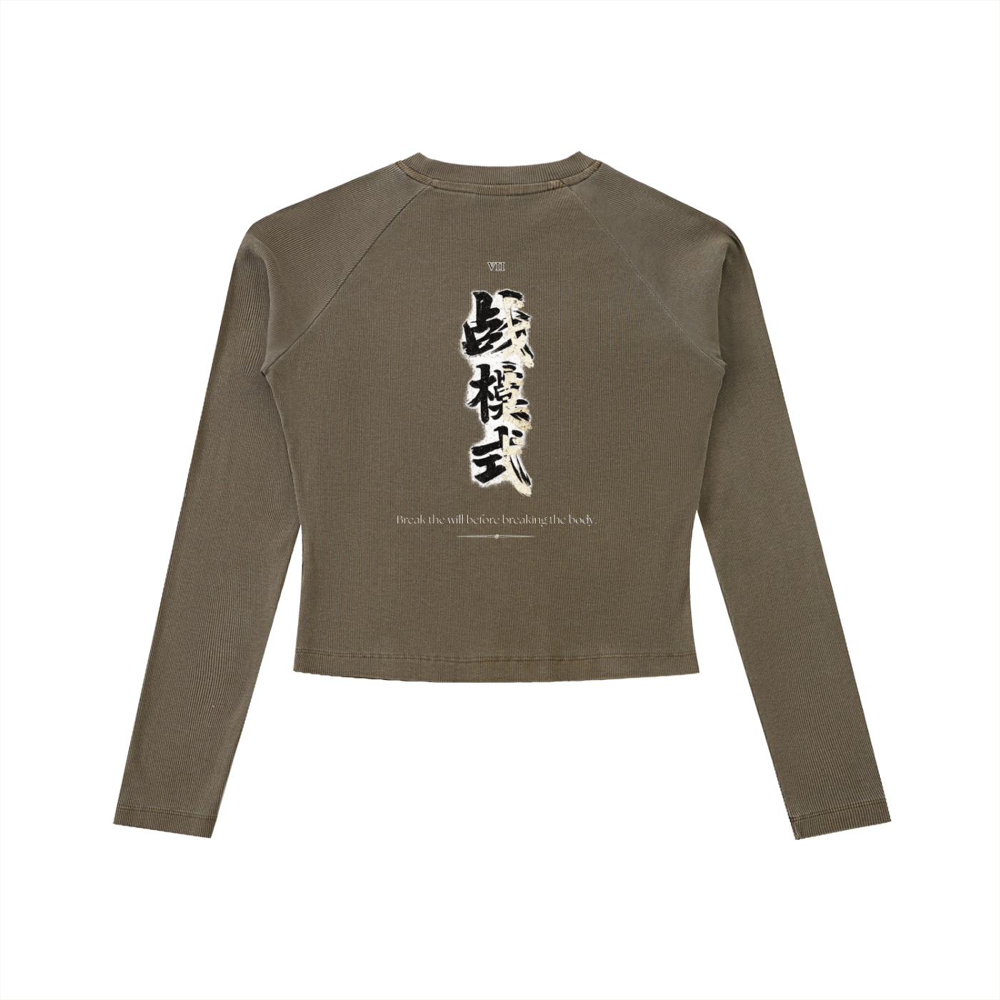 Dyed Washed Raglan Long Sleeve Slim T-Shirt