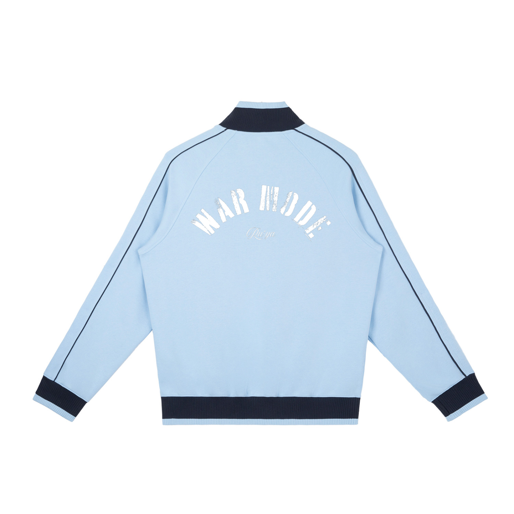 Color Block Raglan Sleeve Zip Track Jacket