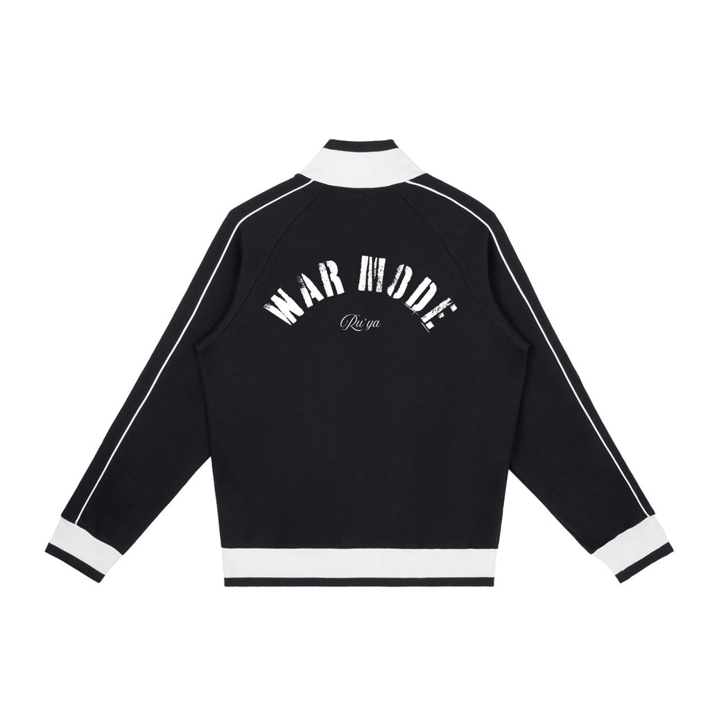 Color Block Raglan Sleeve Zip Track Jacket