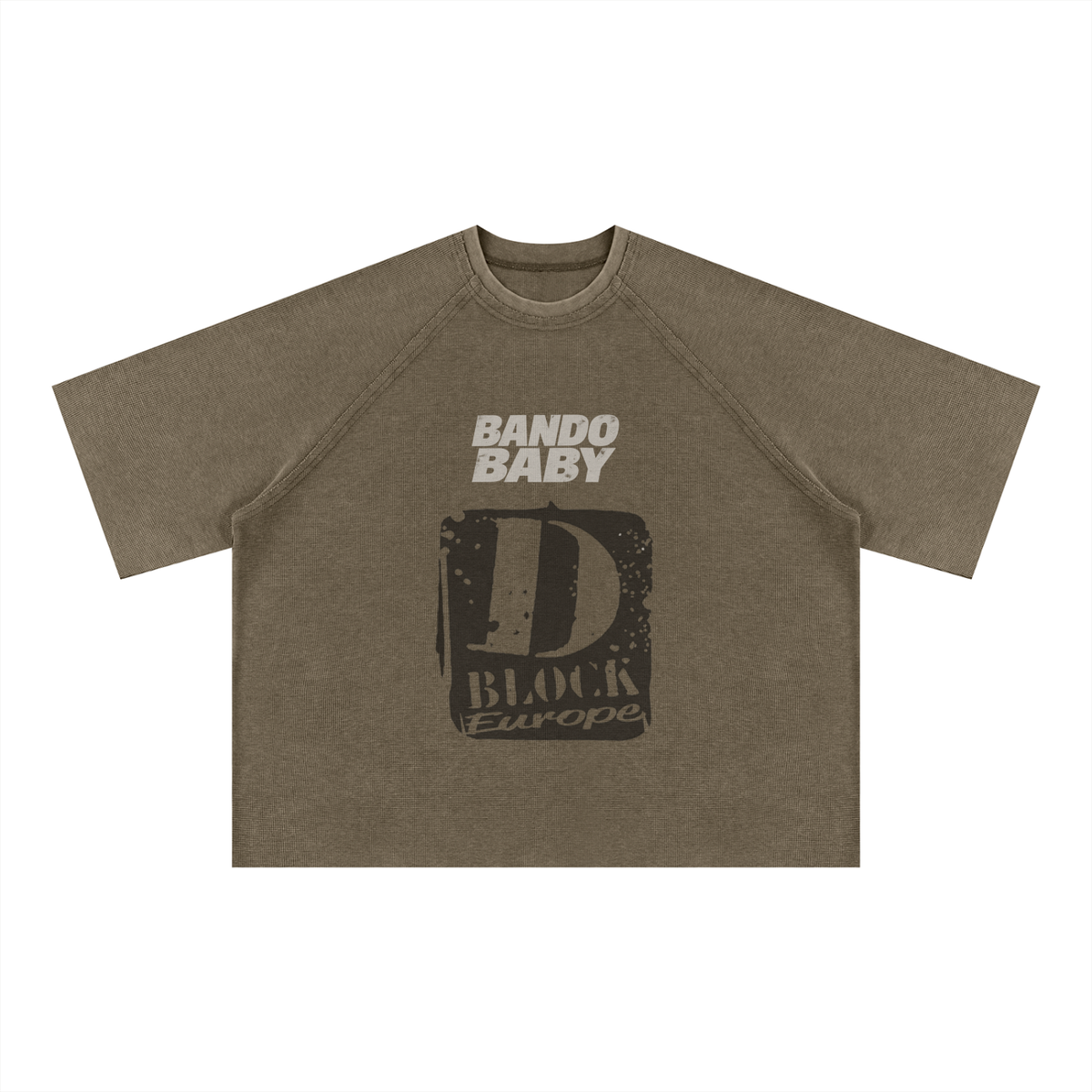 Unisex Mineral Wash Boxy Waffle T-Shirt