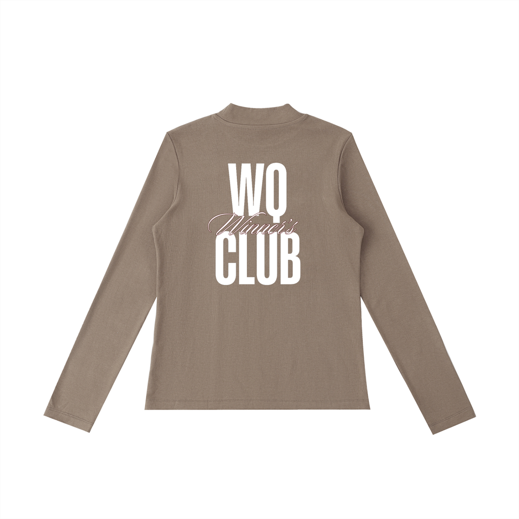 Women’s Skinny-Fit Long Sleeve Turtleneck Crop Top – Stretch Casual Essential