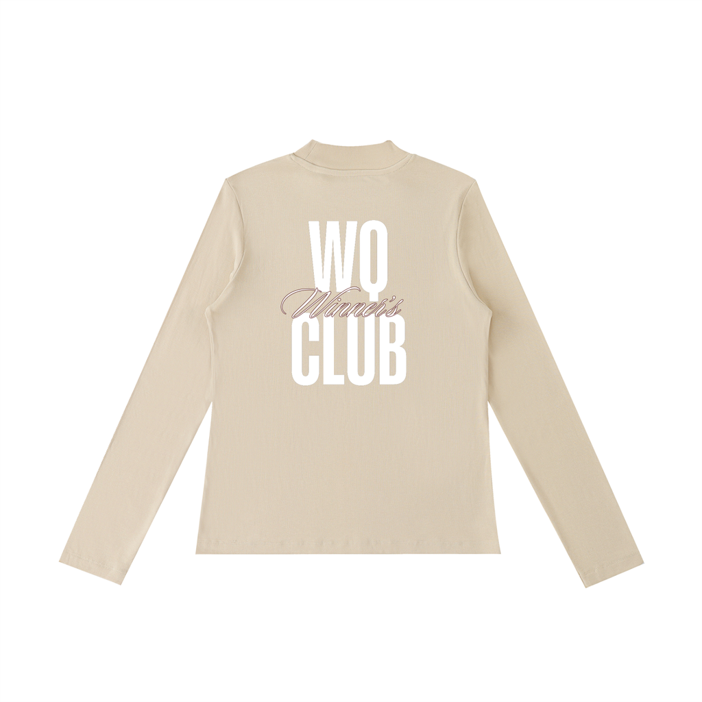 Women’s Skinny-Fit Long Sleeve Turtleneck Crop Top – Stretch Casual Essential