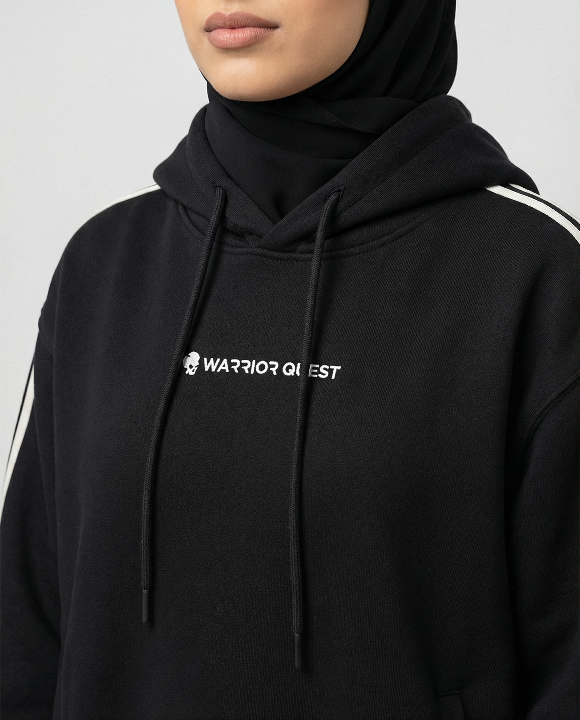 Side Stripe Drop-Shoulder Hoodie