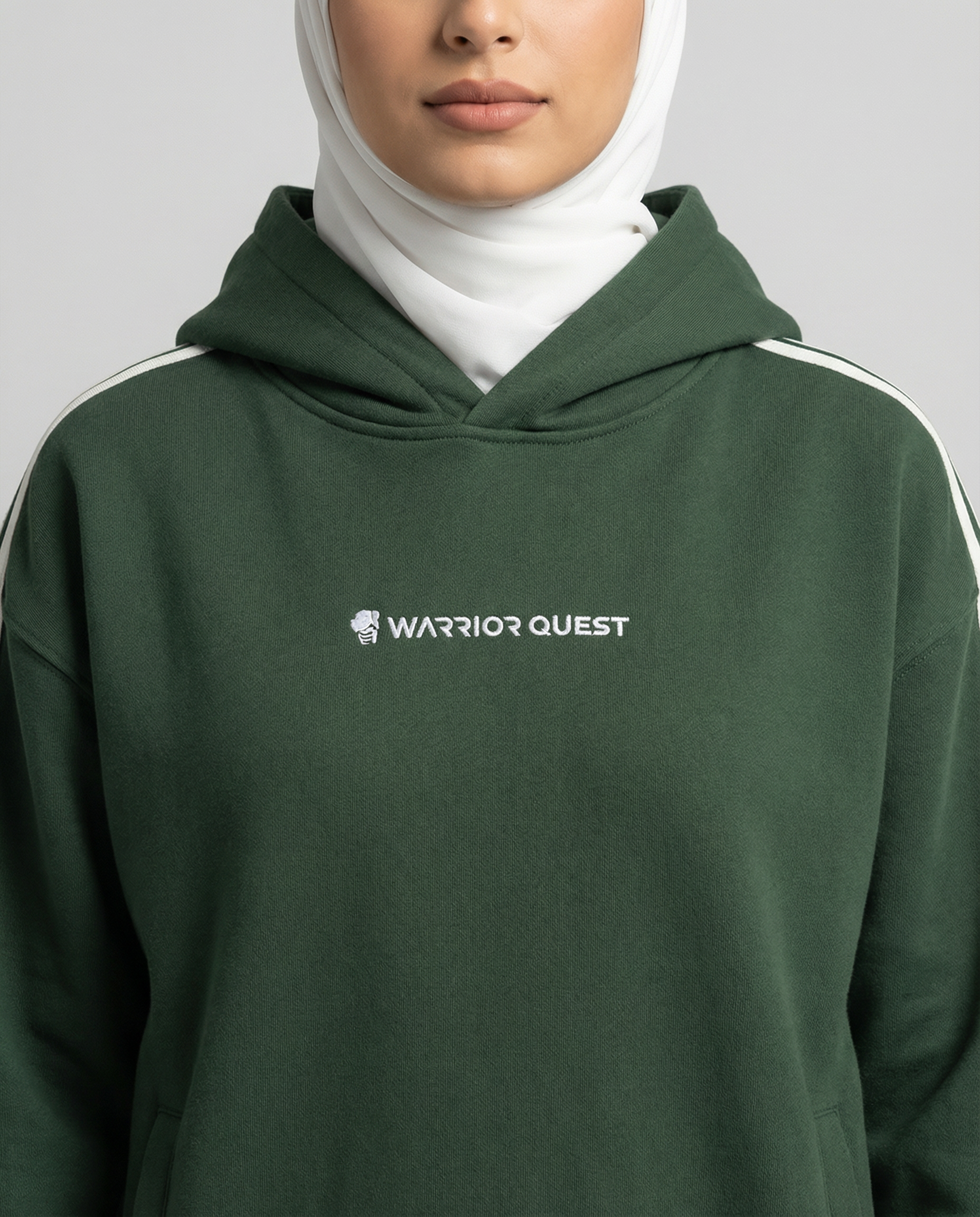 Side Stripe Drop-Shoulder Hoodie