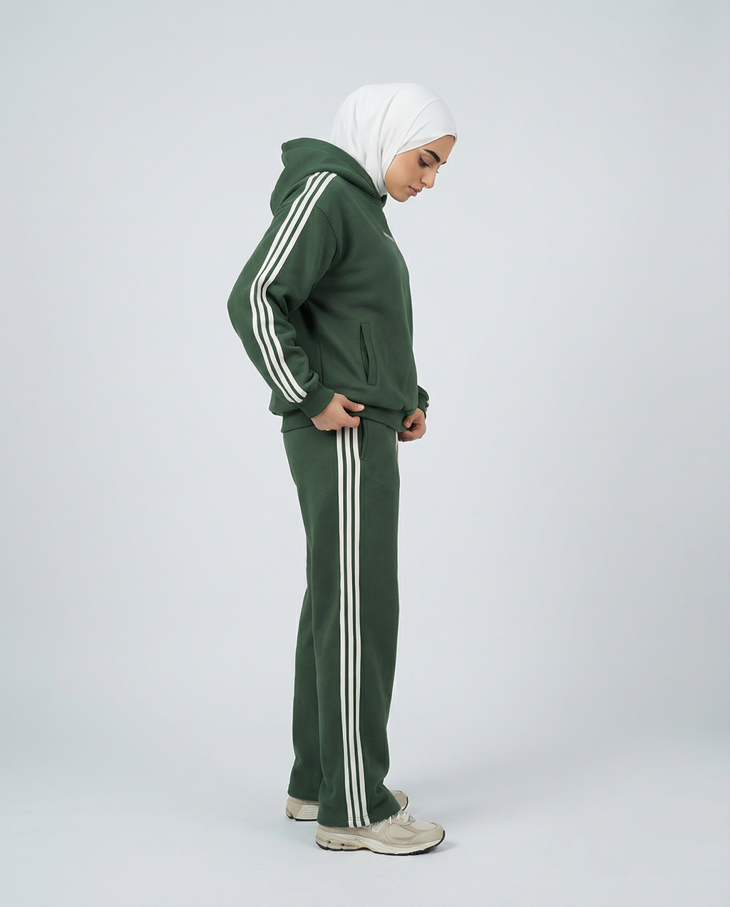 Side Stripe Straight-Leg Pants