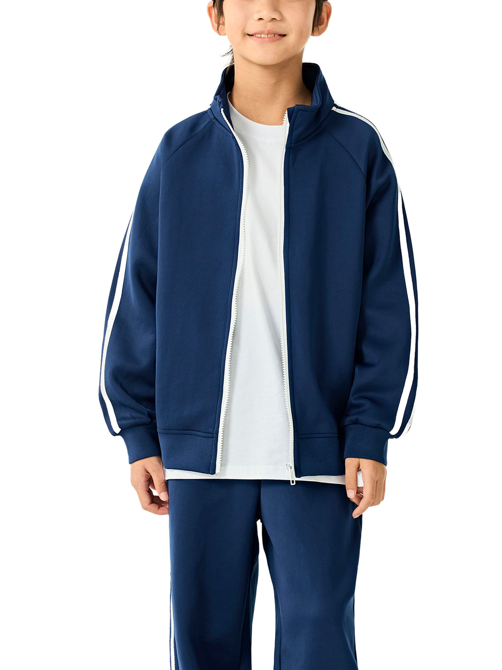 Kids’ WQ PRO Contrast Tape Coach Jacket – Loose-Fit Lightweight Zip Jacket