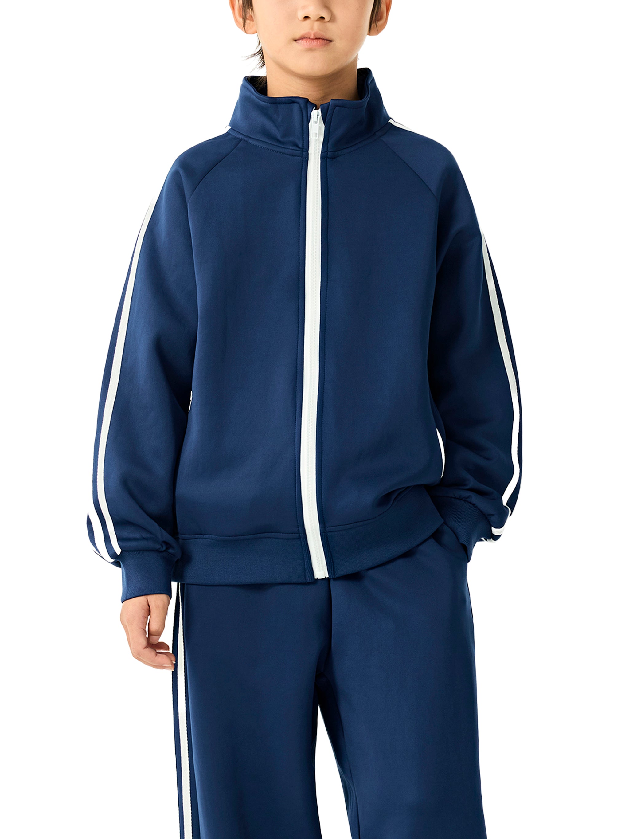 Kids’ WQ PRO Contrast Tape Coach Jacket – Loose-Fit Lightweight Zip Jacket