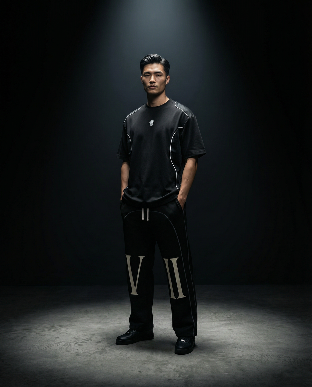 Contrast Piped Panel T-Shirt